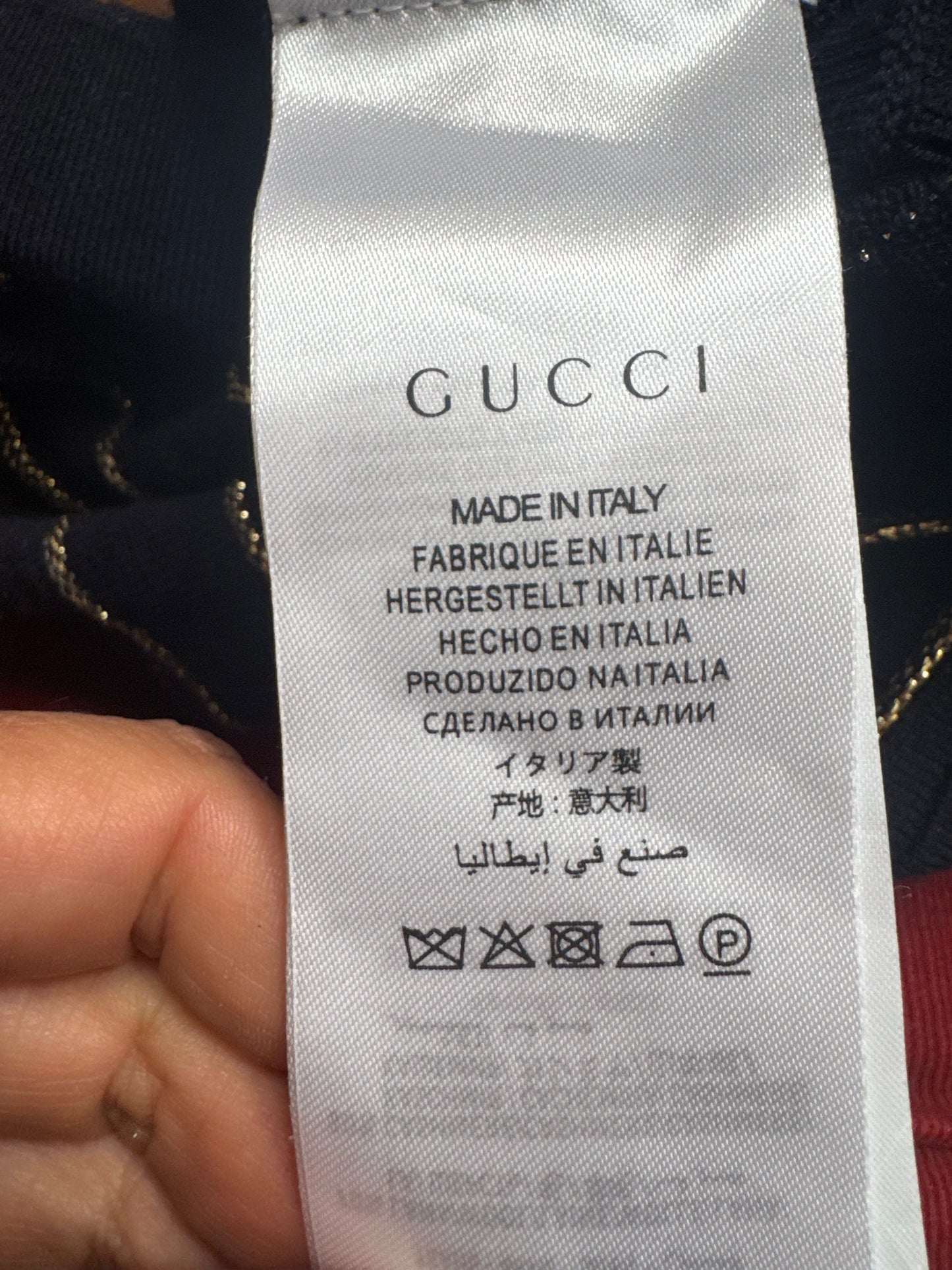 Vintage Gucci Black Gold Stripe Skirt