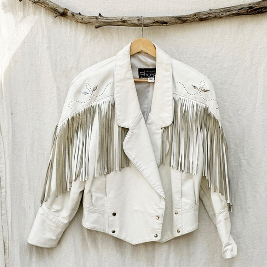 Vintage Fringe Leather Jacket