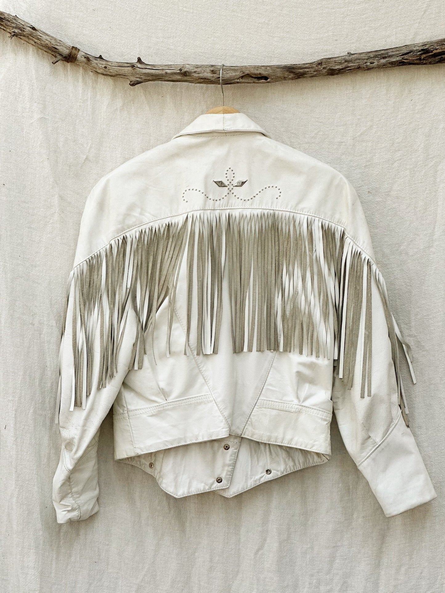 Vintage Fringe Leather Jacket