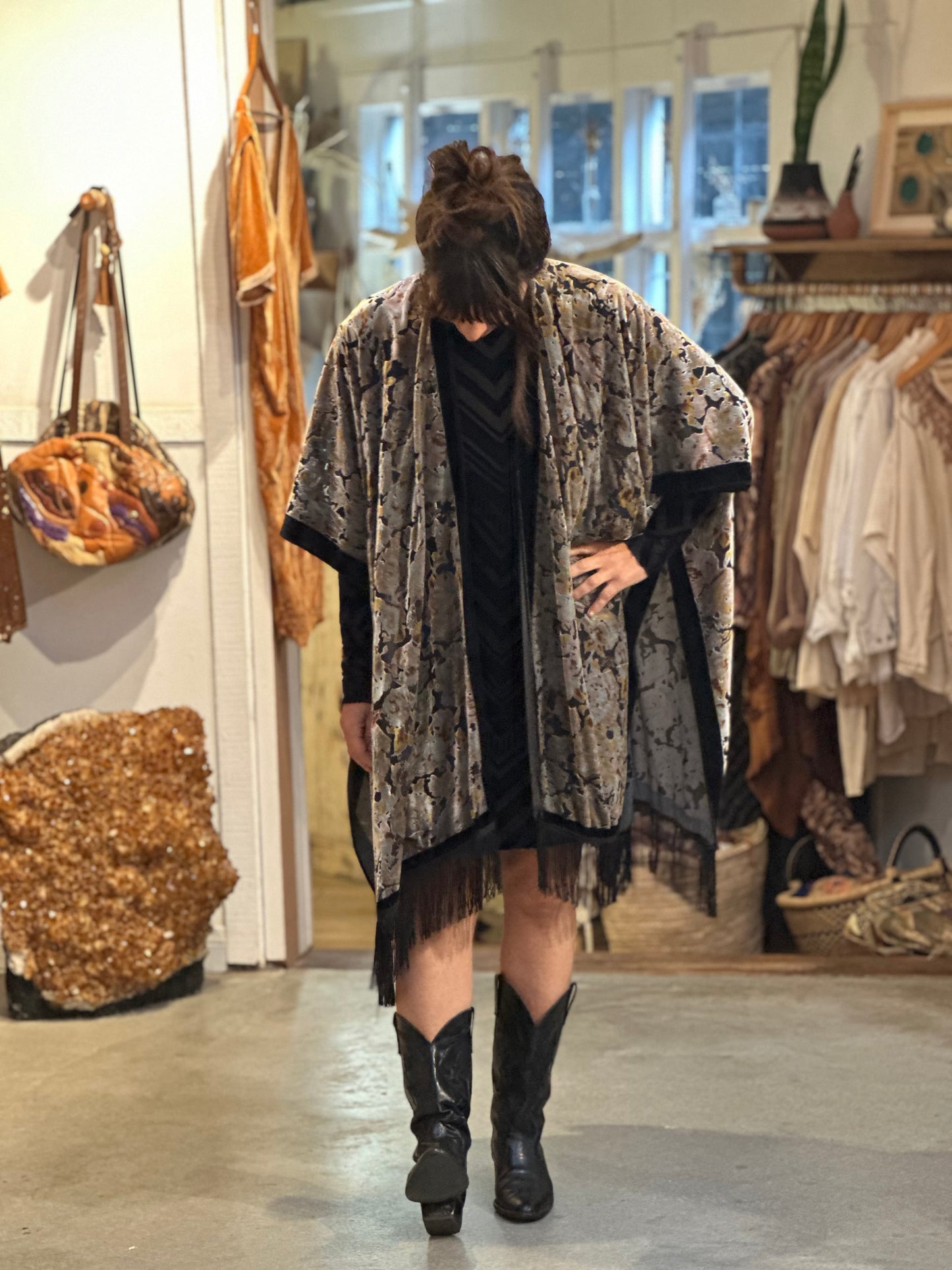 Vintage VELVET WRAP SHAWL