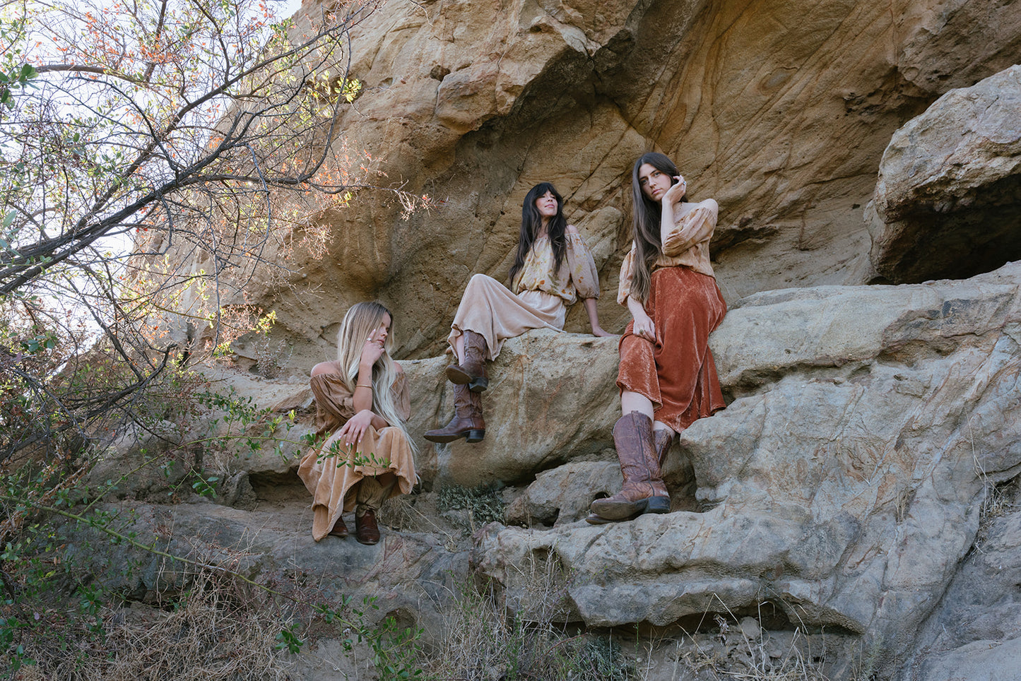 Rust Velvet Classic Skirt