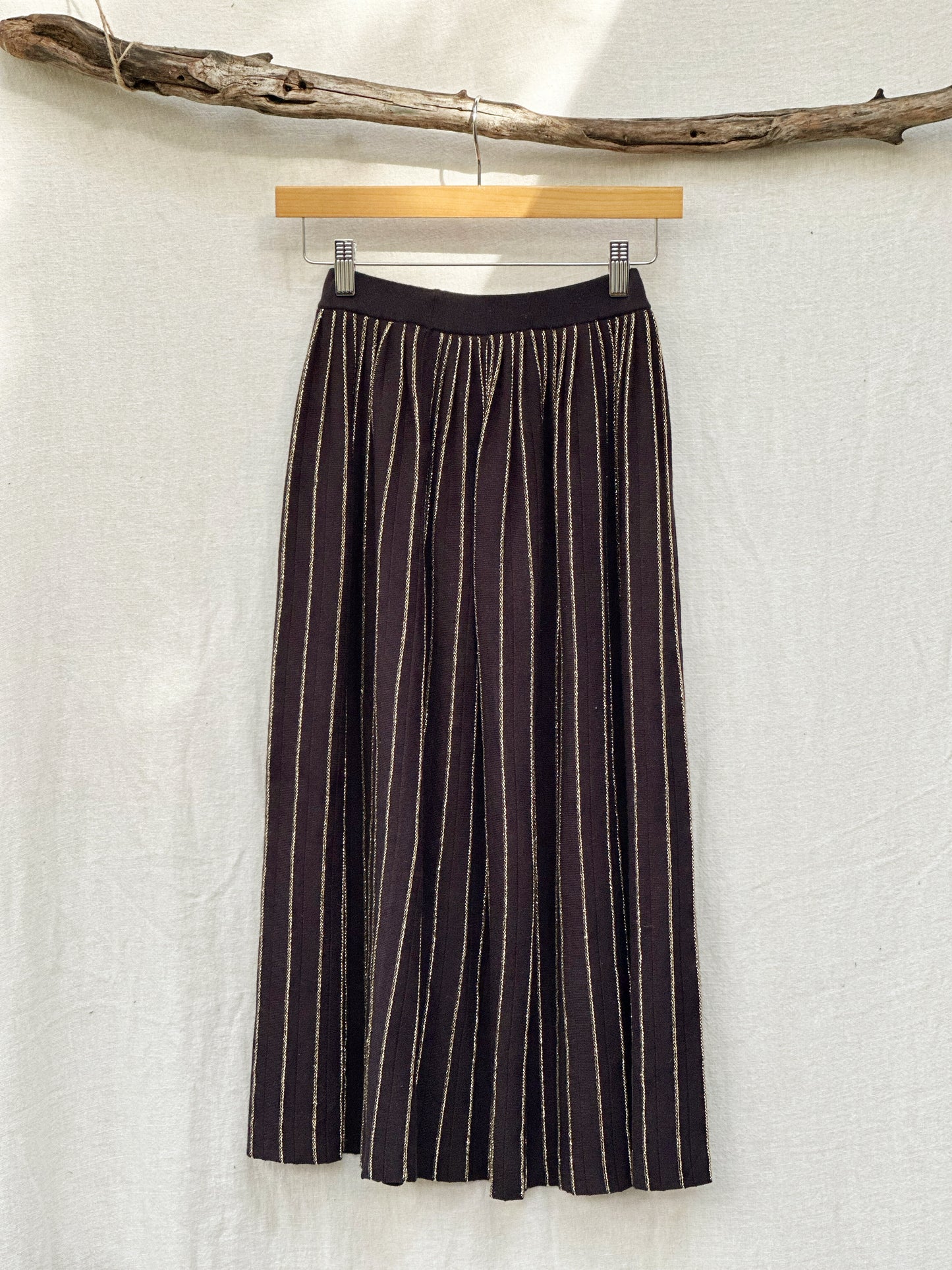 Vintage Gucci Black Gold Stripe Skirt