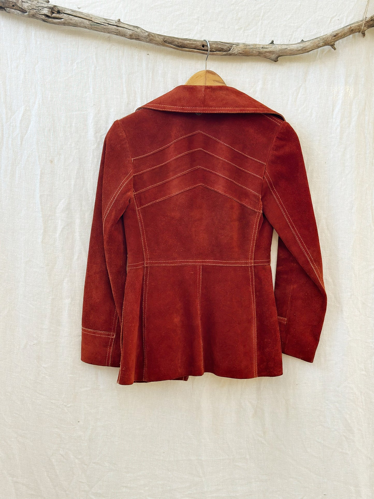 Vintage Suede 70s Jacket Rust