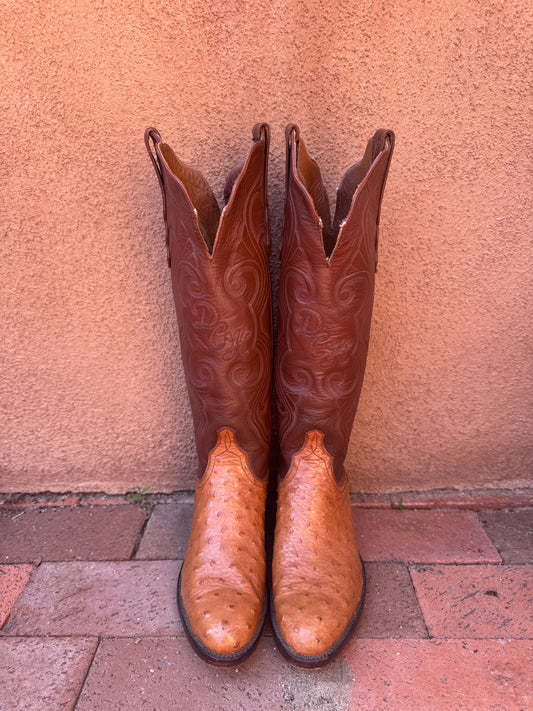 Vintage Tall Amazing Ostrich Boot