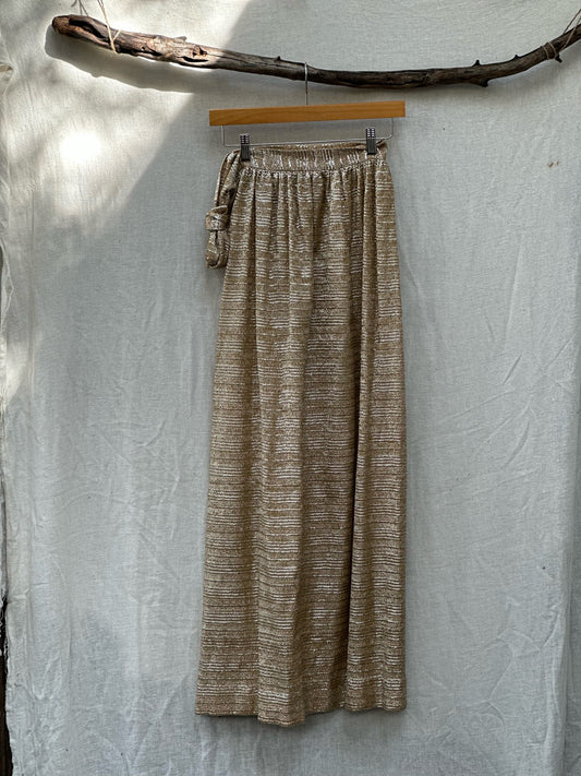 Gold Leme Wrap Skirt