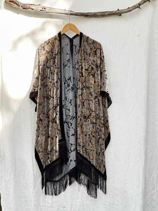 Vintage VELVET WRAP SHAWL