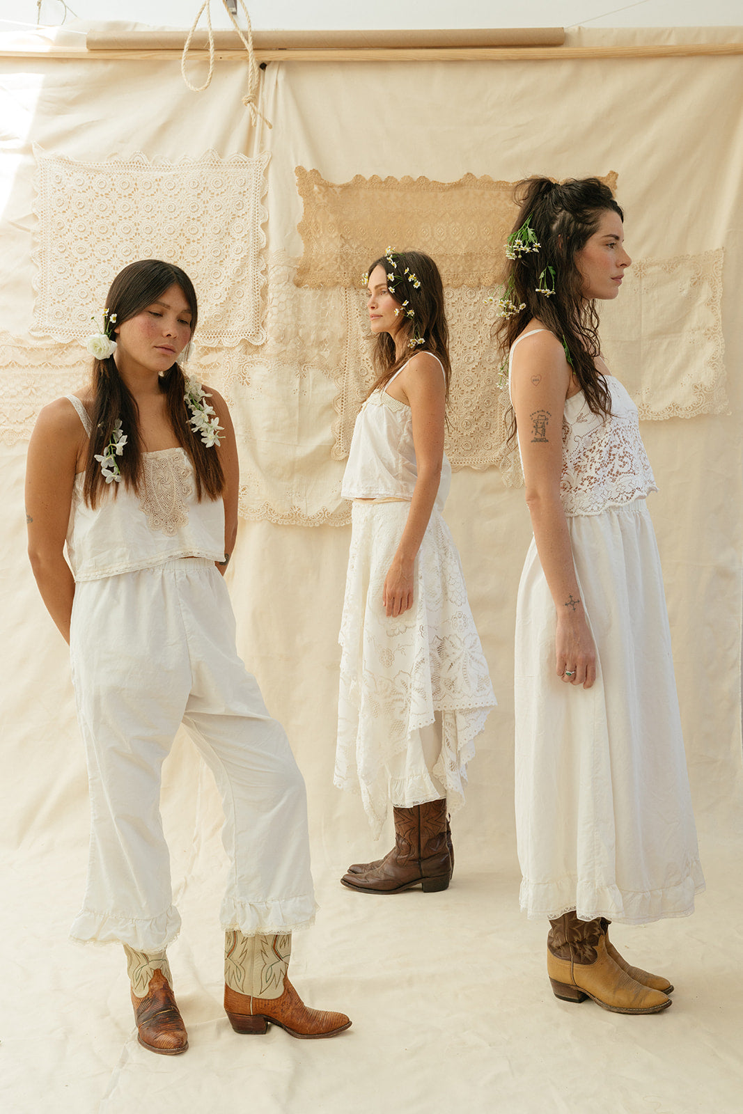 Poet Crop with Vintage Lace