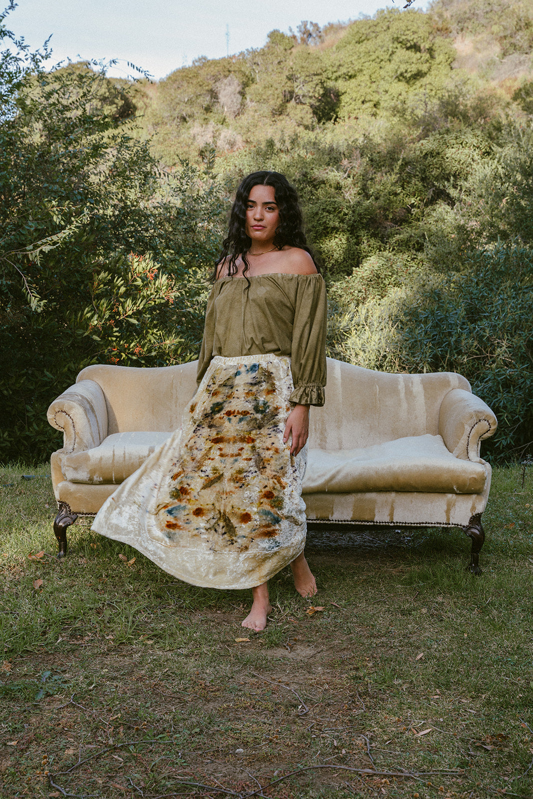 Bundle Dyed  Velvet Montree Skirt