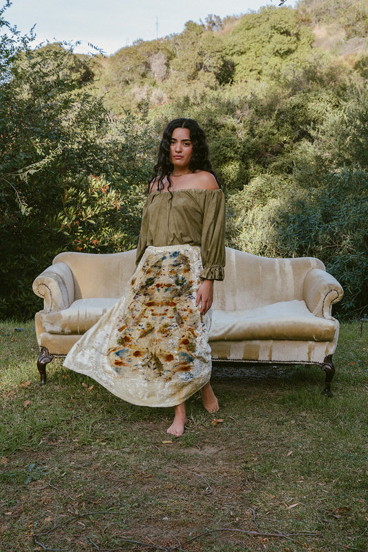 Bundle Dyed  Velvet Montree Skirt